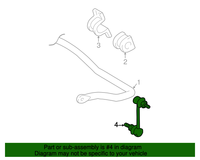 20012007 Toyota Sequoia Link Assembly, Rear Stabilizer 488300C010