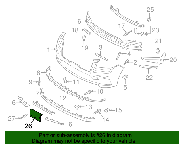 thumbnail image 2 of OEM Front License Plate Bracket For 1999-2002 Ford F150, F250, Expedition – New 2 of 13