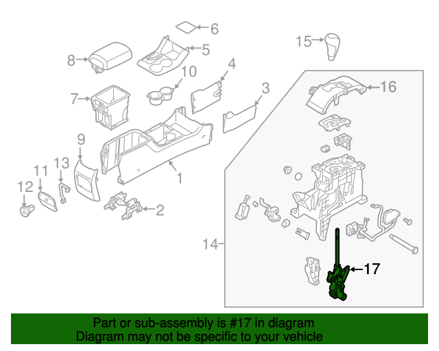 467212P100 Shift Lever 20112013 Kia Sorento Kia.Parts Store