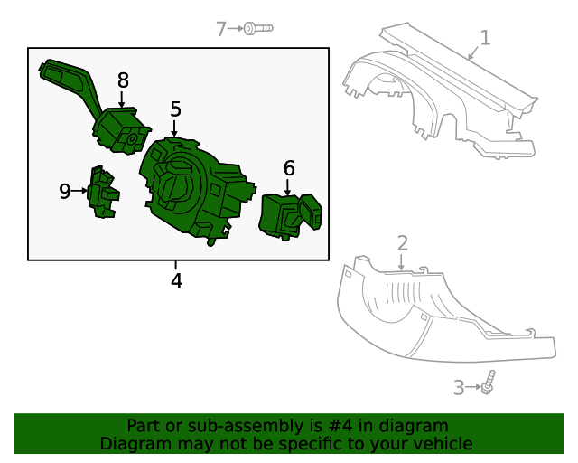 Housing Assembly Steering Column LB5Z3F791LB OEM Ford Parts