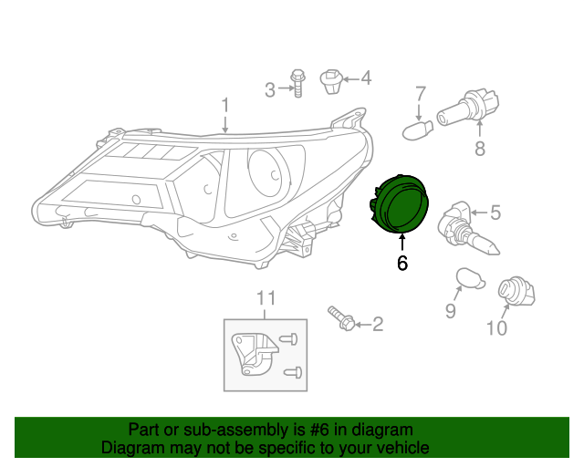20132015 Toyota RAV4 Headlight Bulb Cap 8113542520 Toyota Parts Center