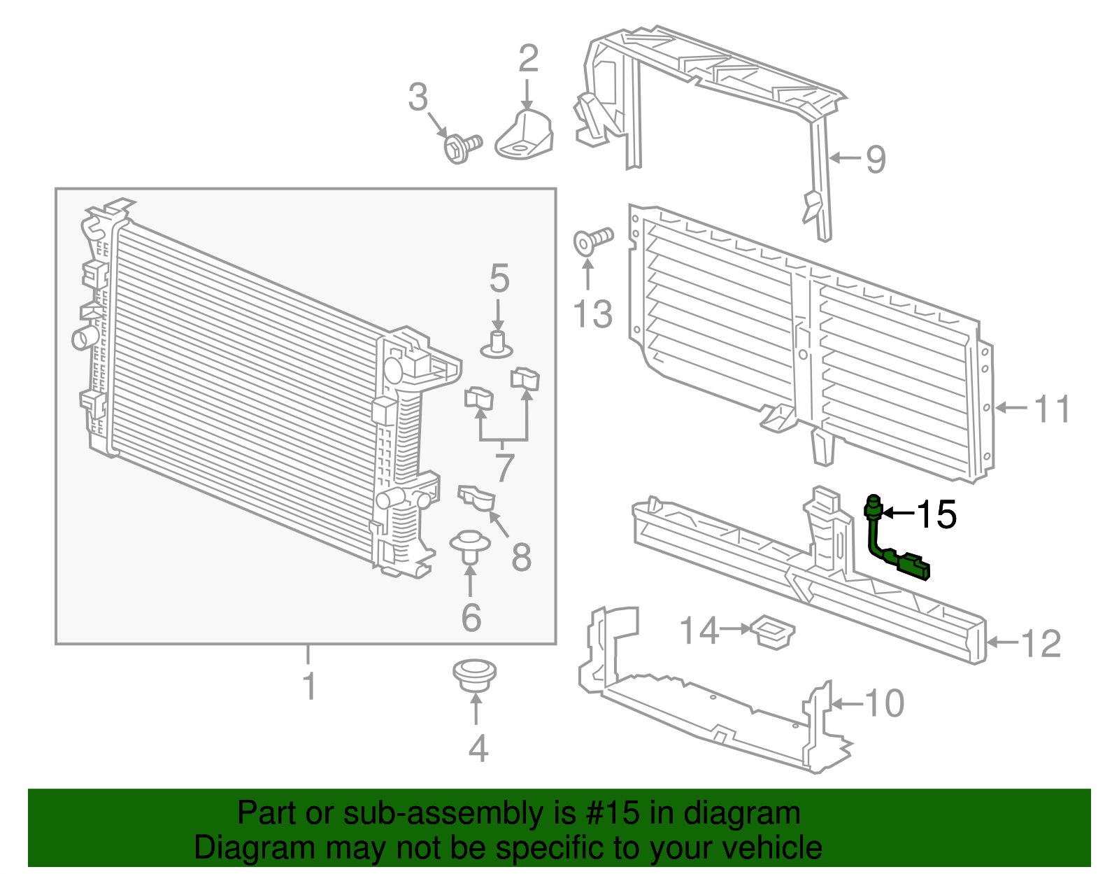 Radiator Shutter Wiring Harness - GM (84304401)