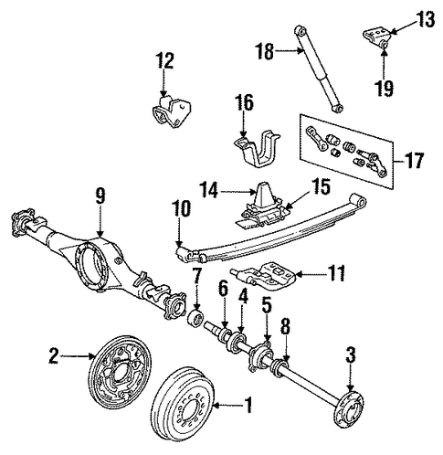 Genuine OEM Rear Brakes Parts for 1990 Toyota Pickup SR5 - Olathe