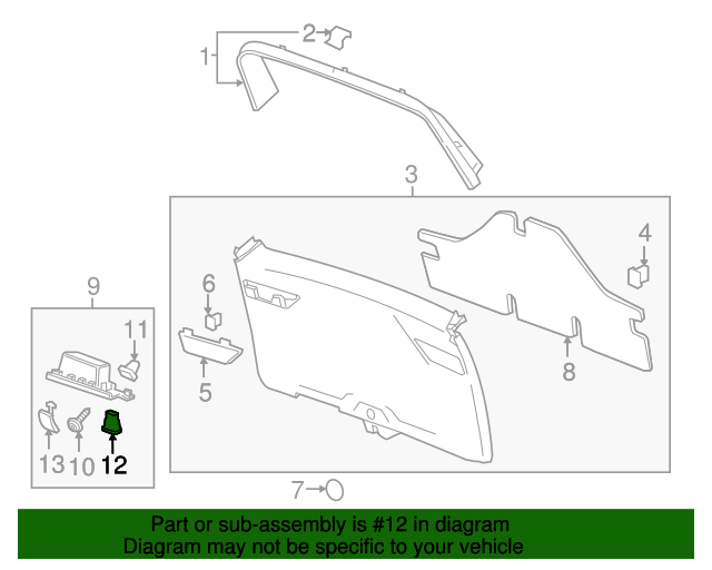 25909283 GM Jet Black Liftgate Close Switch GM Parts Store