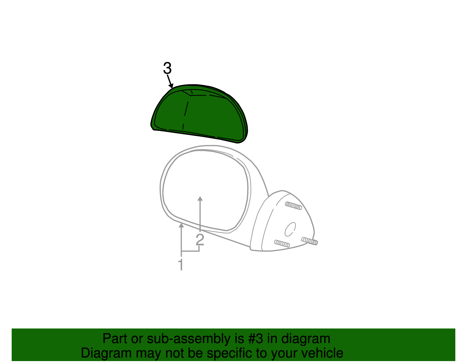 Mirror Cover - Ford (YL3Z-17D743-AAA)