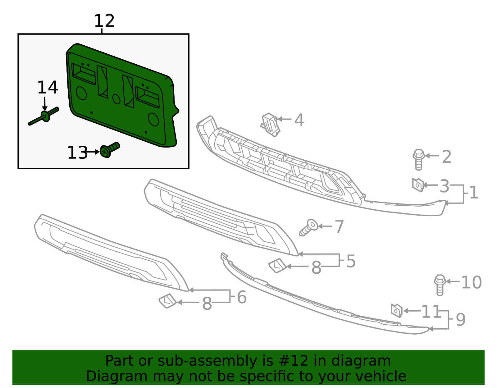 Front License Plate Bracket - GM (84428906)