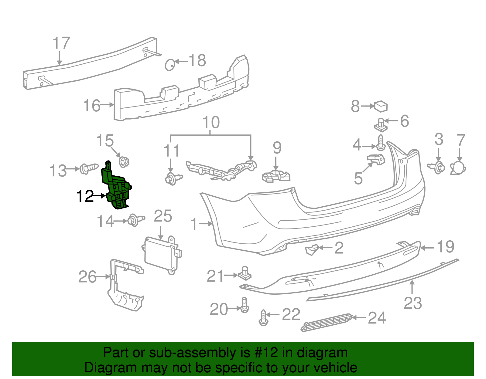 52592-07010 - Side Seal - 2013-2018 Toyota Avalon | Nucar Toyota Parts