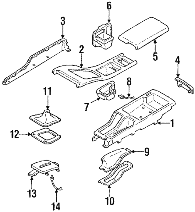19901996 Nissan 300ZX Center Console Finisher (z32 300zx) 9693130P00