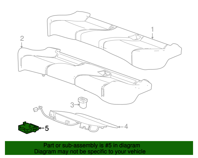 20172018 Chevrolet Cruze Rear Seat Heater Vent Control Module 13511688