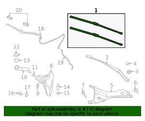 992-955-425-BY - Wiper Blade 2020-2024 Porsche 911 AutoNation Parts