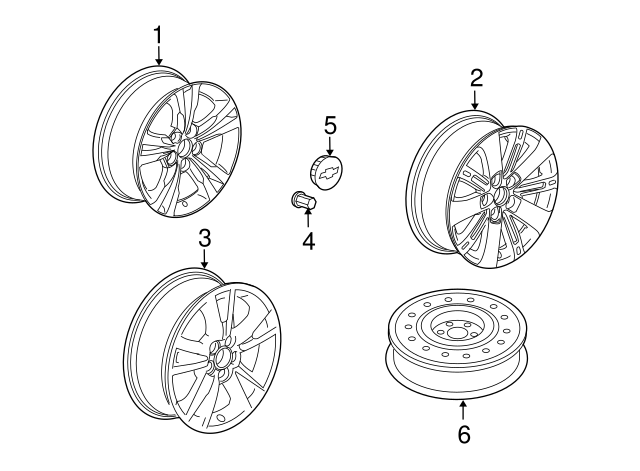 2016-2017 Chevrolet Equinox Wheel, Alloy 23446989 | OEM GM Parts
