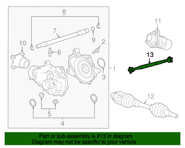 23336889 Front Axle Drive Shaft 20162020 Cadillac CT6 GMPartsNow