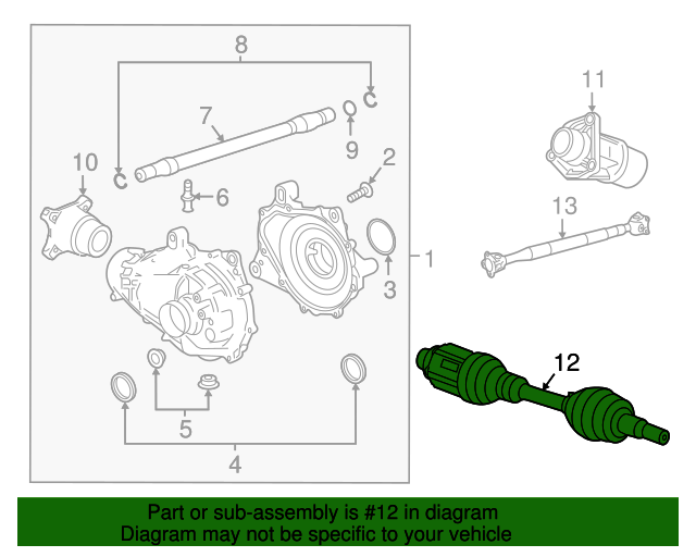 20162018 Cadillac CT6 Front Driver Side HalfShaft Assembly 84509593