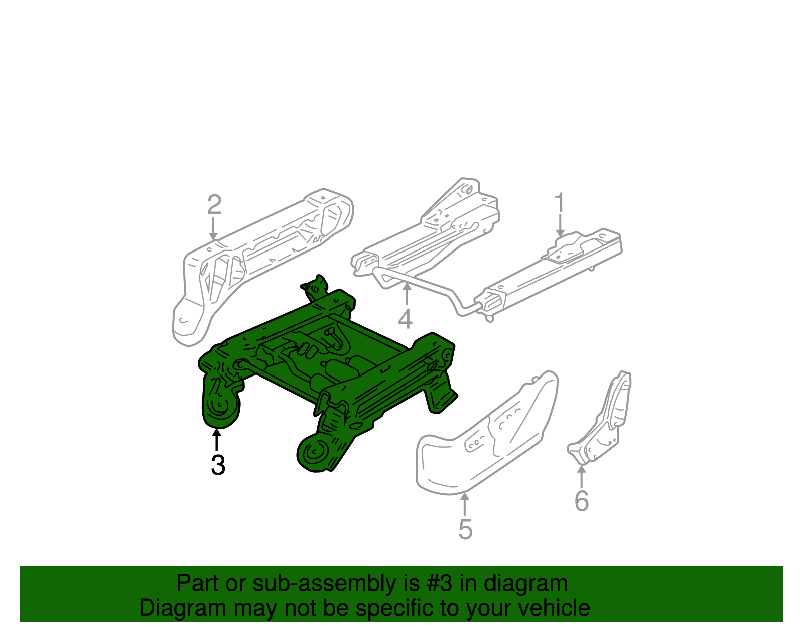 Track Assembly - Ford (YL1Z-7861711-AA)