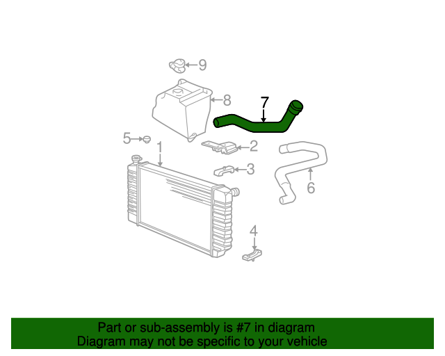 1990-2000 GM Radiator Outlet Hose 15977371 | Partners Chevy
