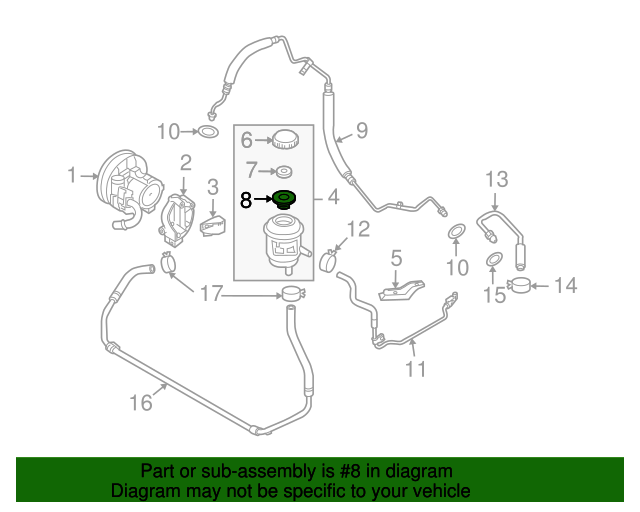 20042011 GM Power Steering Pump Seal 96263705