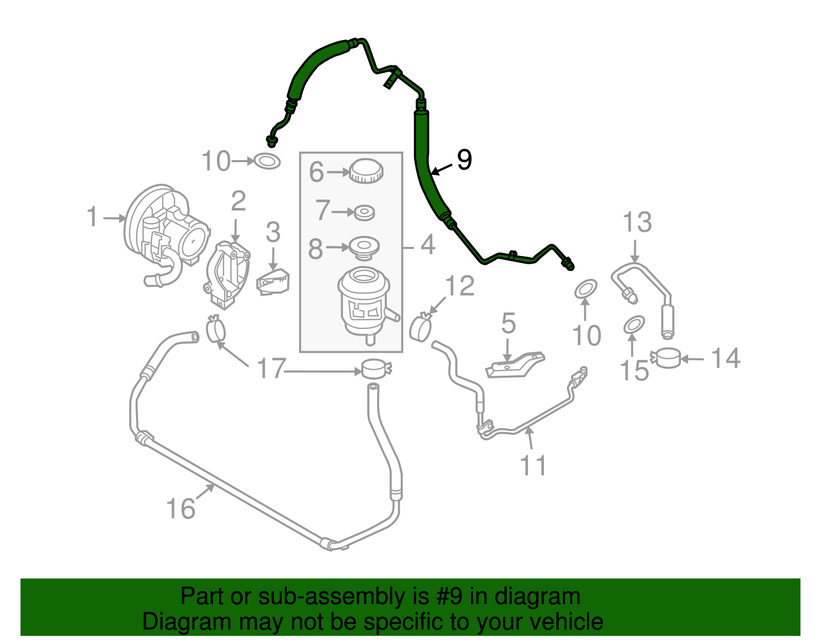 Power Steering Pump Inlet Pipe - GM (95039910)