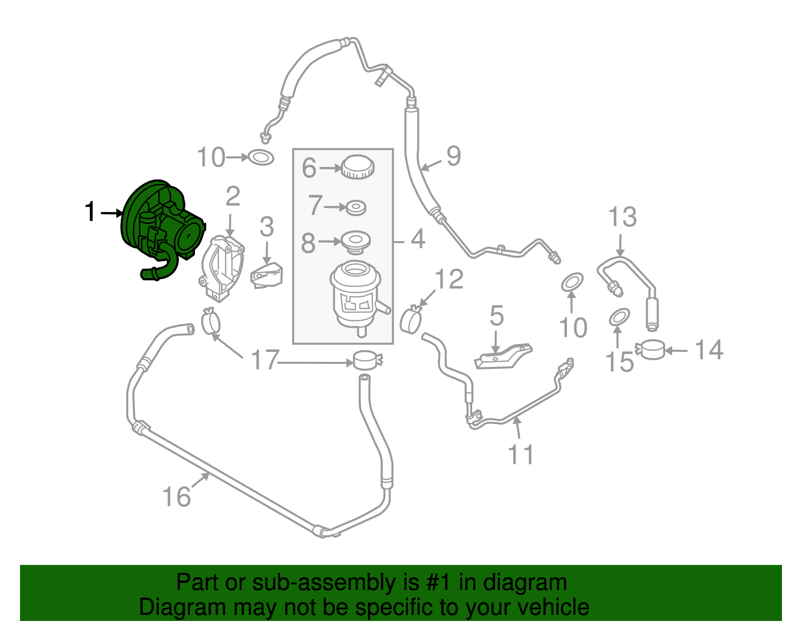 Pump Assembly, P/S - GM (95995558)