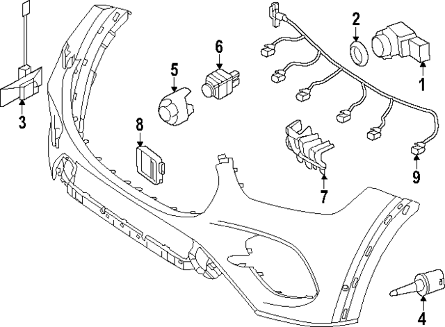 Genuine OEM Front Camera Harness | 167-540-82-41 | Fits Select