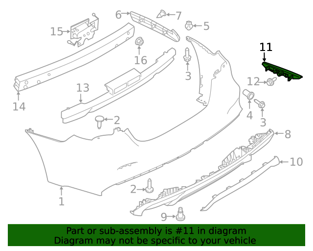 2014-2024 Nissan Lamp Reflector - Driver