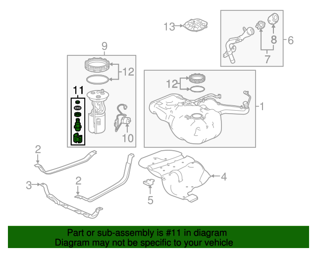 17052T0C000 Fuel Pressure Regulator 20132019 Honda Honda Parts