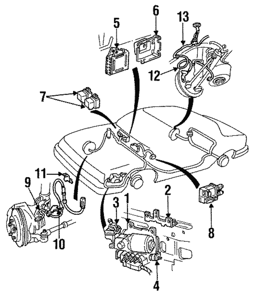 ABS Wheel Speed Sensor Wiring Harness - GM (12107602)