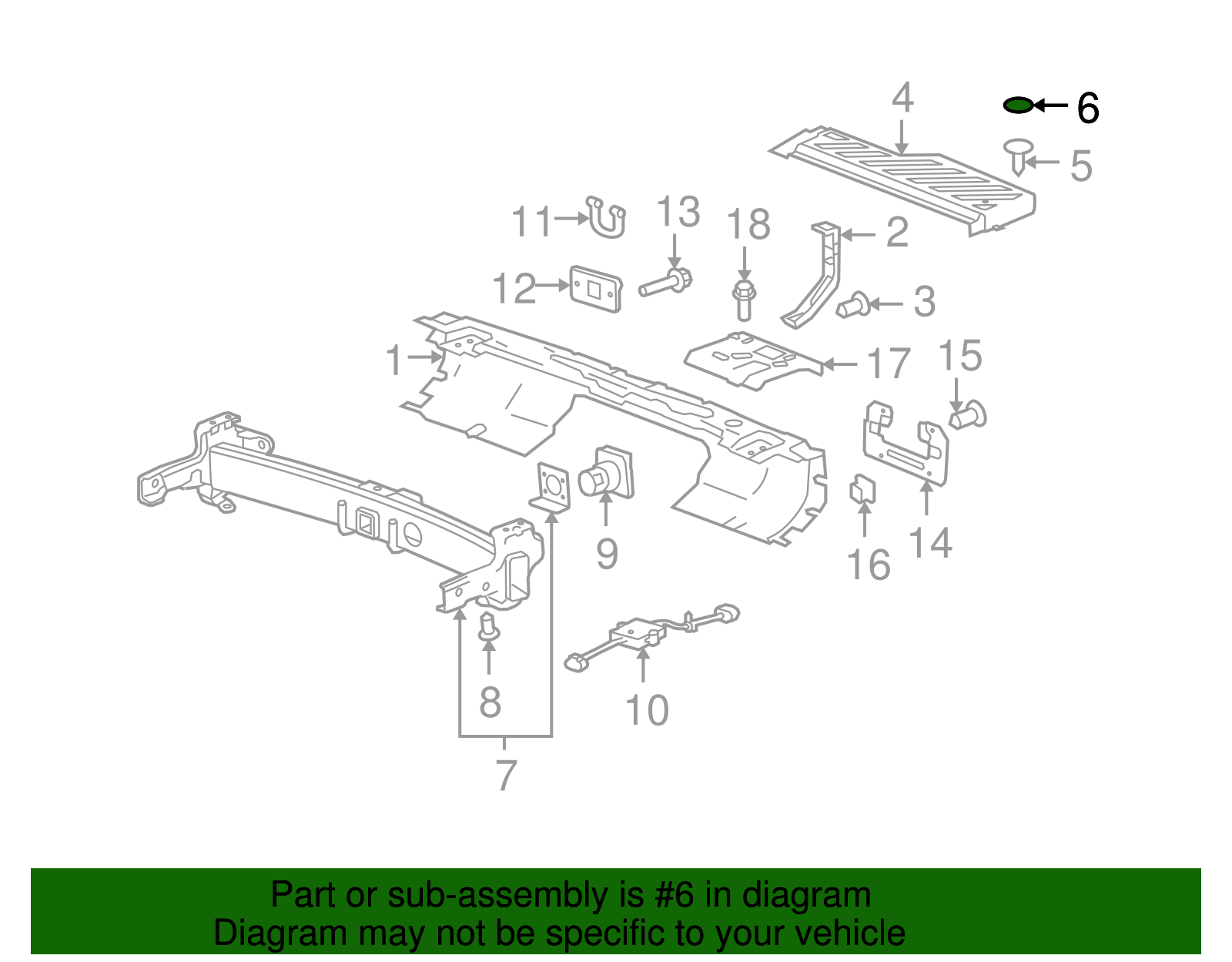 Cap-Rear Bpr Fascia Bolt - GM (94725515)