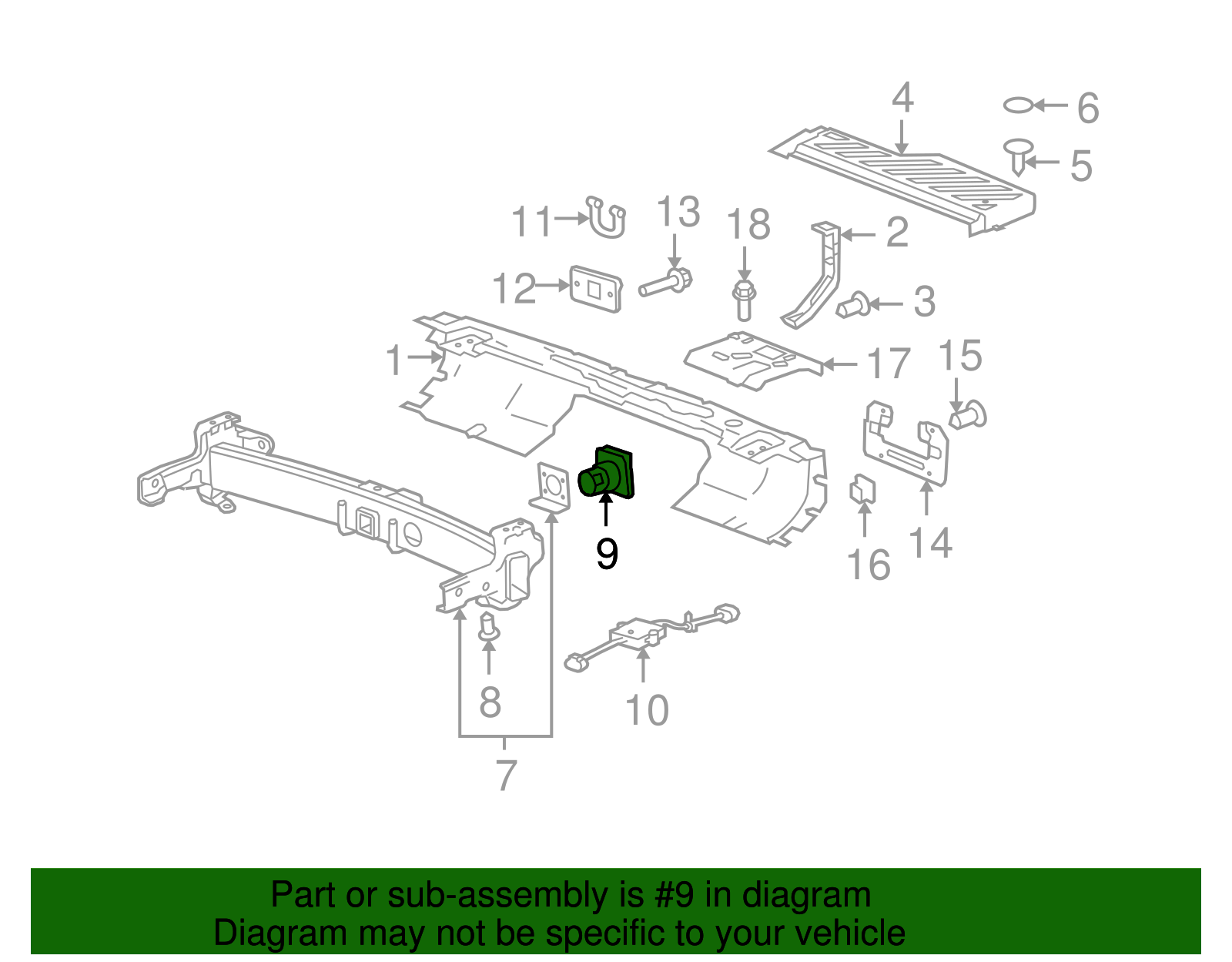 Trailer Wiring Harness Receptacle - GM (15162416)