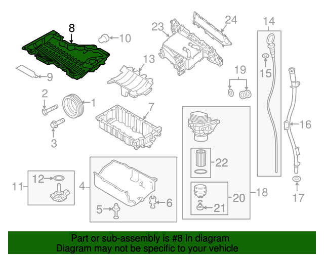 20152016 Audi A3 Engine Oil Pan 04L103602A OEM Parts Online