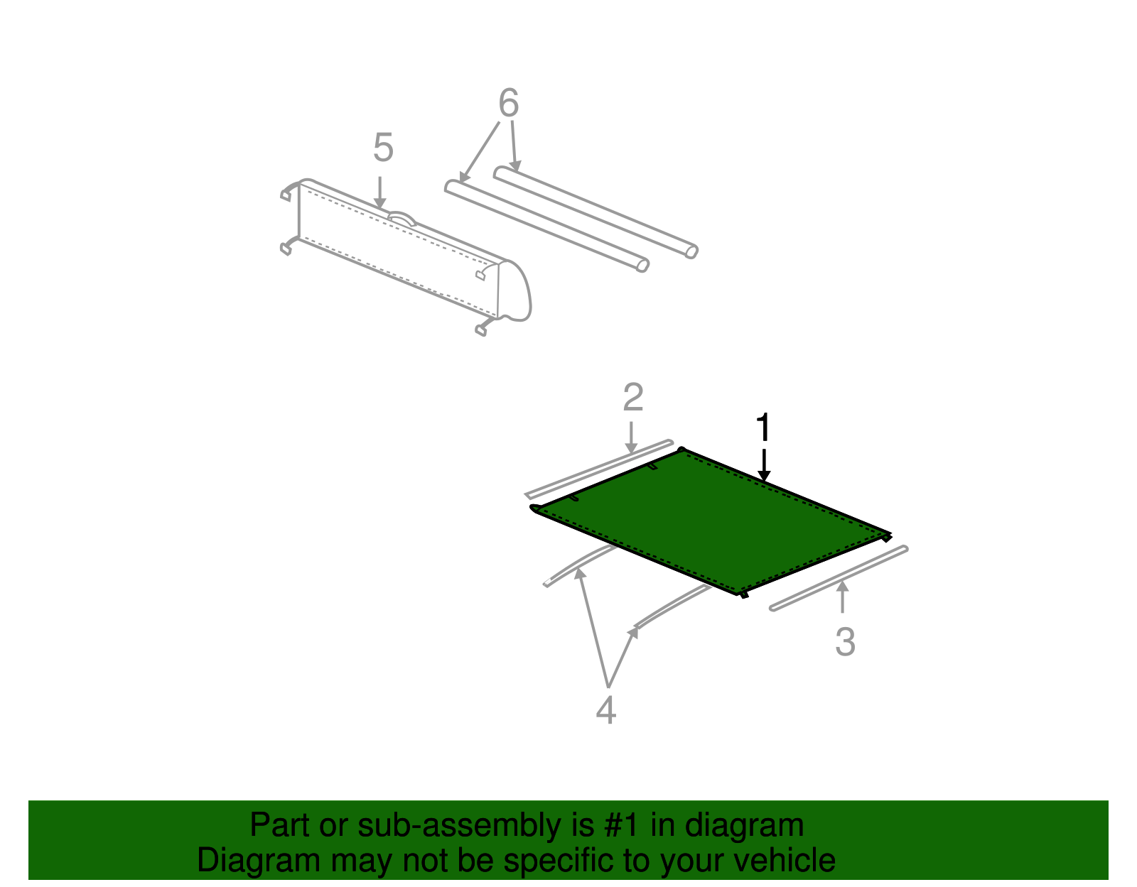 Cover Assembly, Pubx  *Left Charcoal            *Charcoal - GM (88937407)