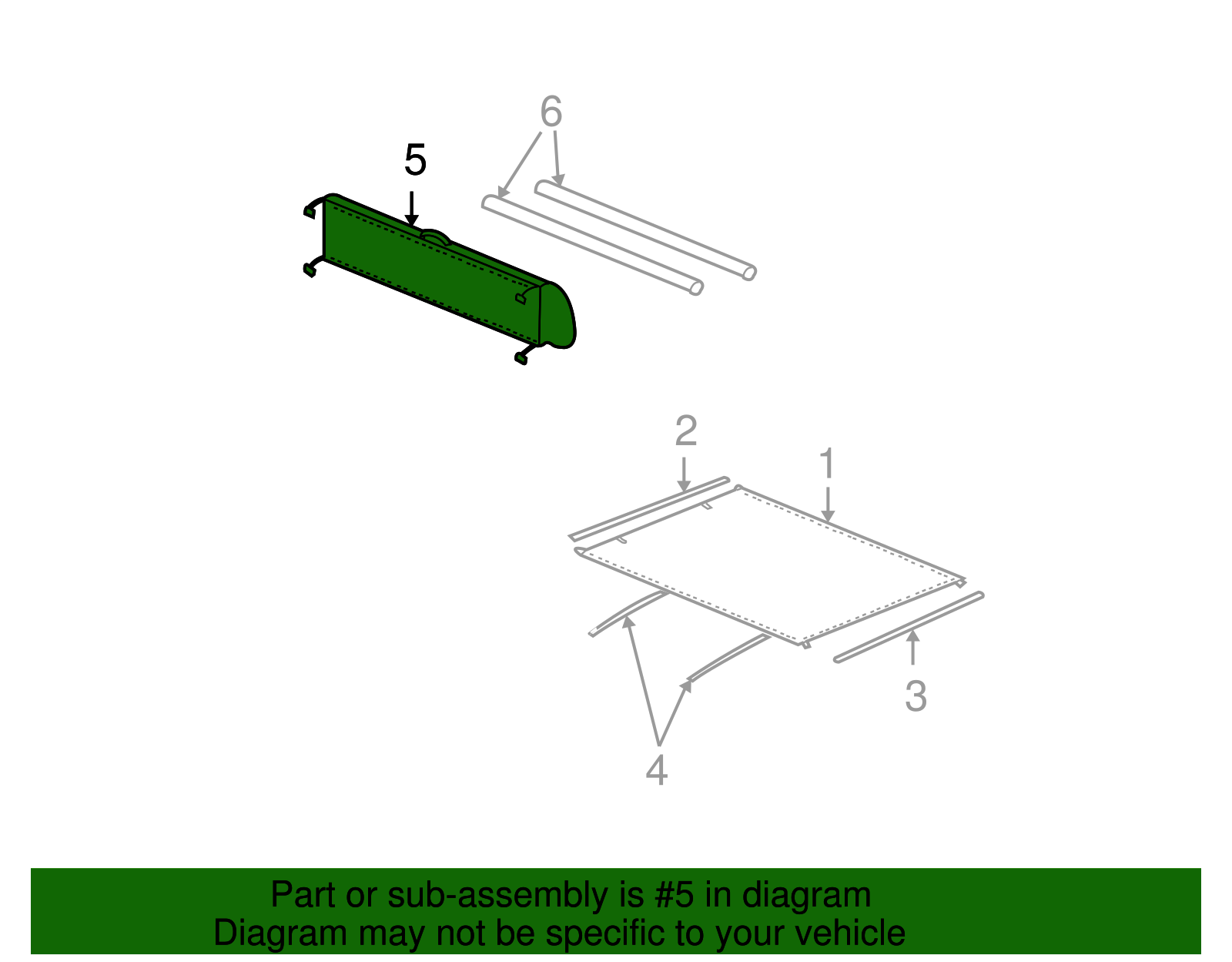 Bag Assembly, Pubx Cover Stow *Gray - GM (88937540)