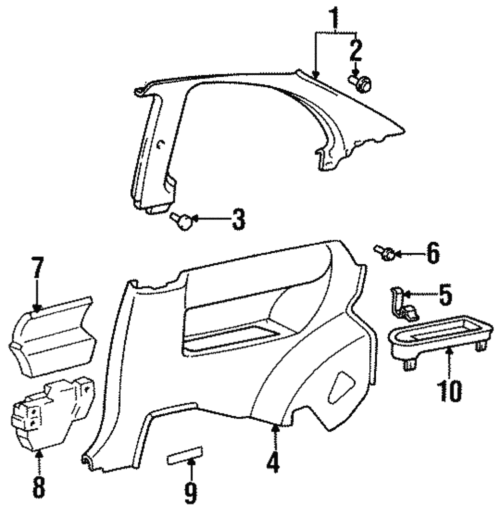 Upper Quarter Trim Clip - Toyota (90467-06058)