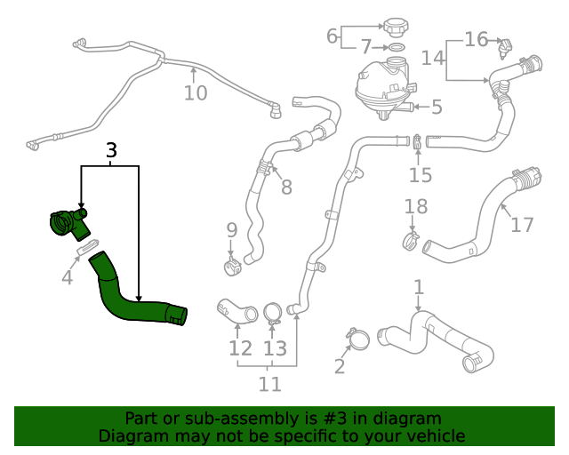 2020-2024 GM Lower Hose 42731774 | GM Parts Center