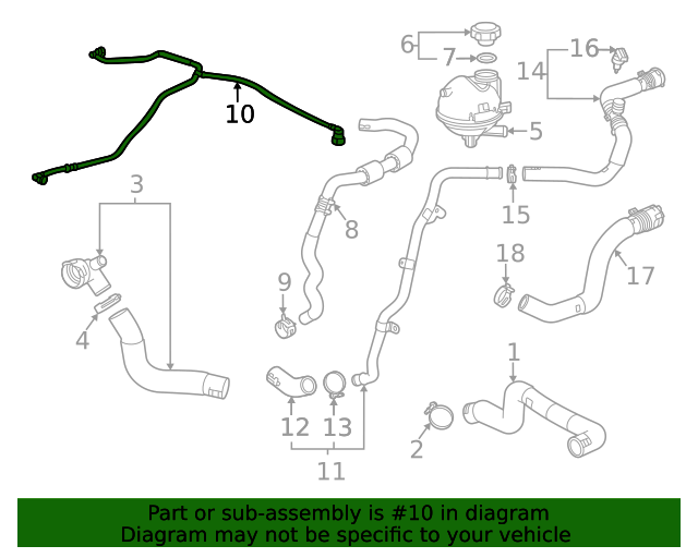 Genuine OEM Engine Coolant Air Bleed Hose Part 42737680 Fits 20202022