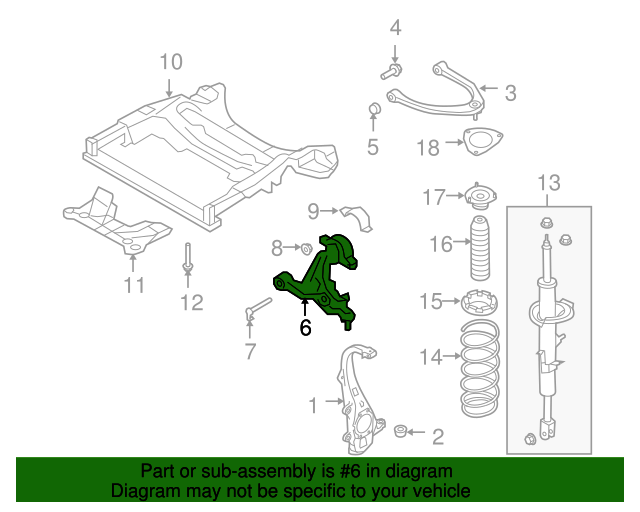 545001BD2B (545001bd2b) 20082020 Infiniti Lower Control Arm
