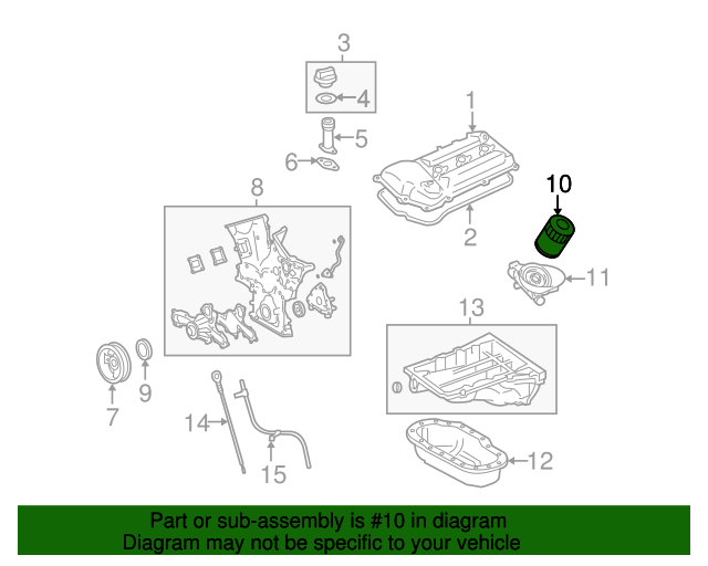 90915YZZD3 19842015 Toyota Engine Oil Filter Tundra 4Runner