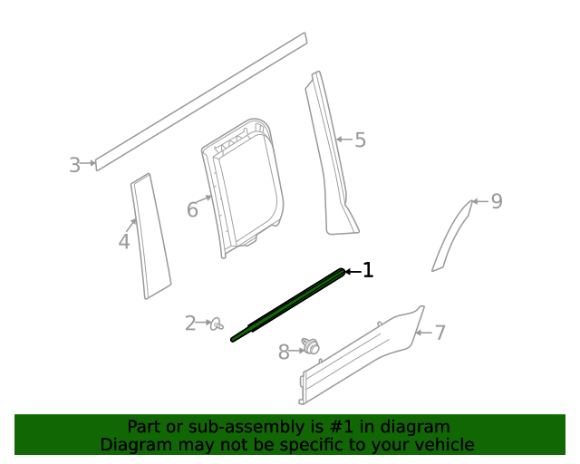 2020 Land Rover Defender 110 Belt Molding LR159630 | LandRoverParamusParts