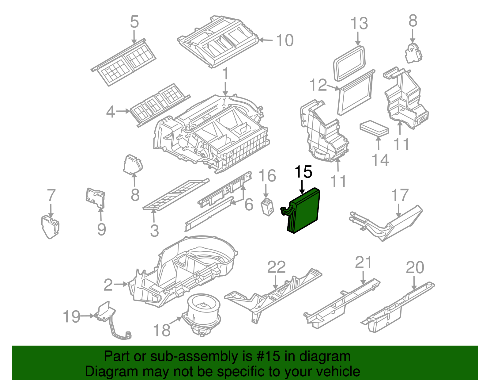 Evaporator Core - GM (10364925)