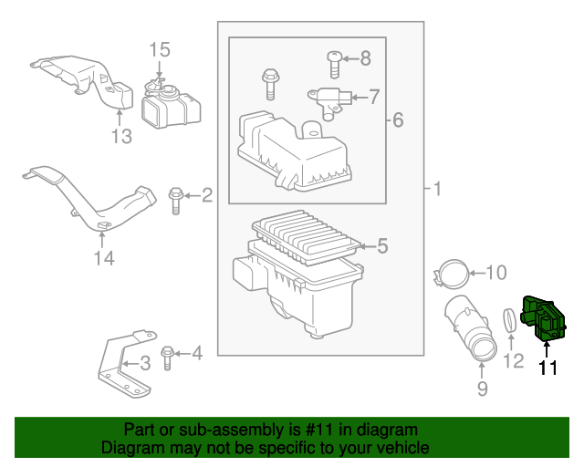 20082013 Toyota Highlander Engine Air Intake Resonator 178930P080