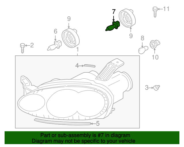 19952020 Mazda Headlight Bulb 0000119005