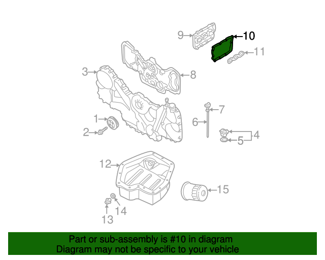 20012004 Subaru Outback Valve Cover Gasket 13270AA104 Subaru Parts Store