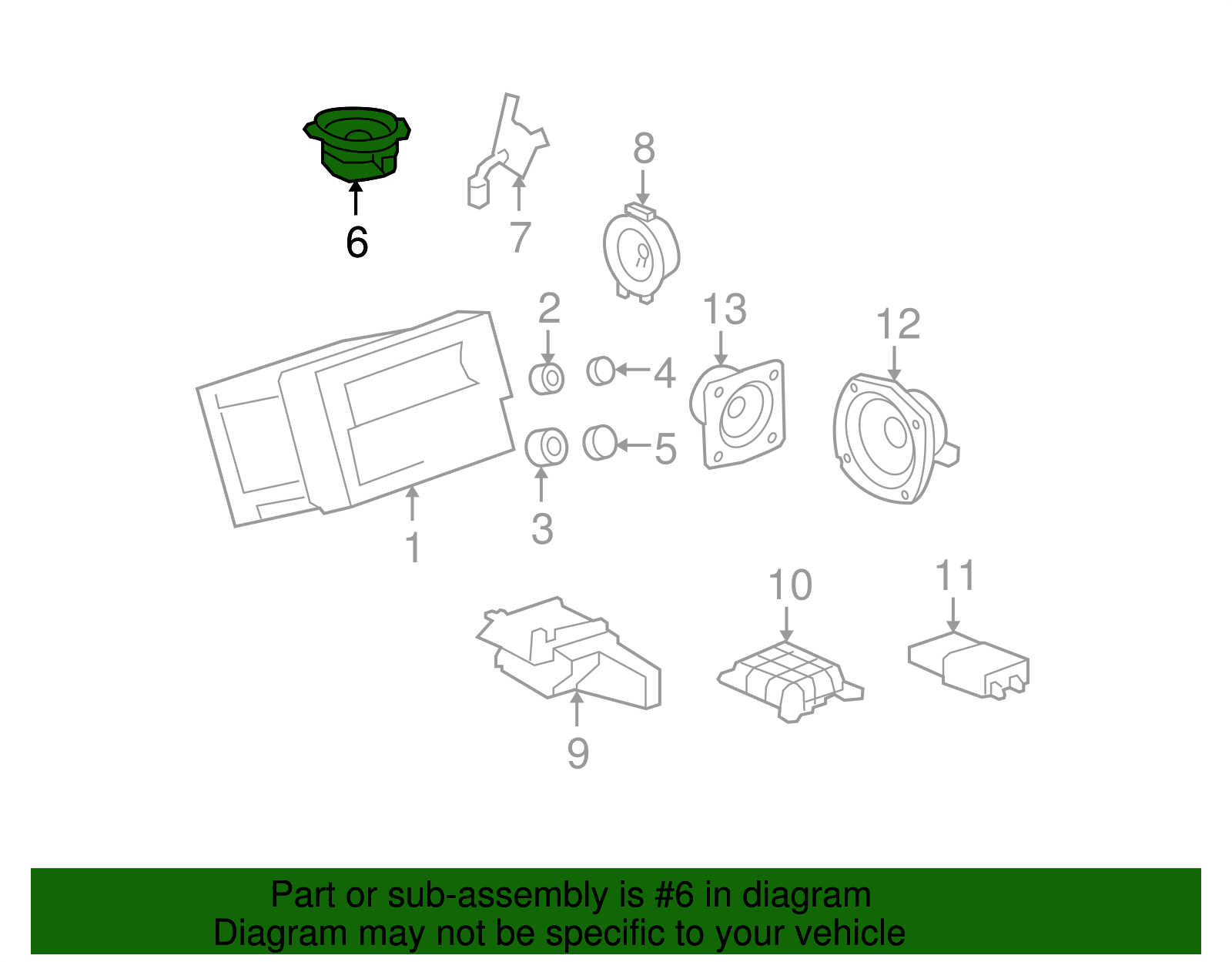 3.5 in Radio Speaker - GM (25798963)