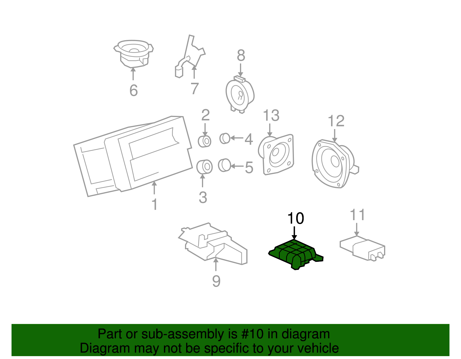 Amplifier Assembly-Rdo Spkr - GM (15236415)
