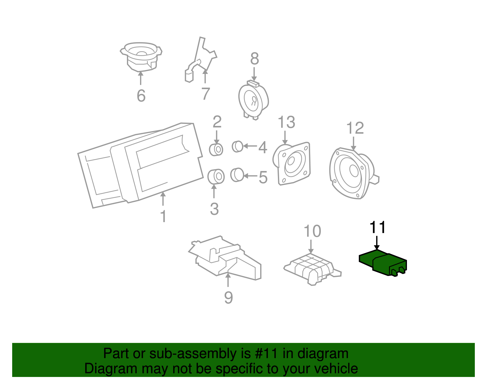 Amplifier Assembly-Rdo Spkr - GM (20853831)