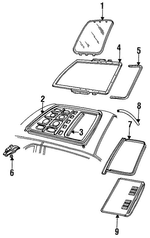 Sunroof for 1989 Ford Thunderbird #0