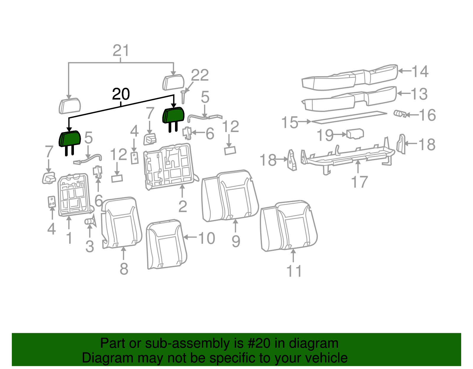 Headrest Pad - GM (89041361)