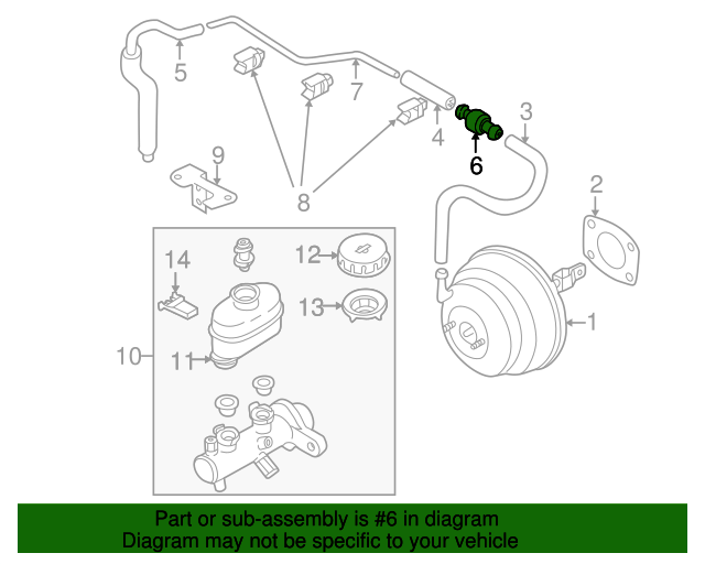 19952001 Nissan Brake Booster Check Valve (S13 S14 Z32) (97+) 47478