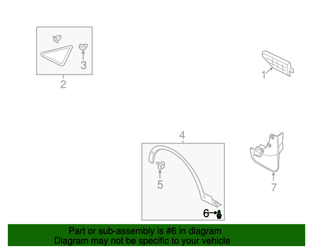 Wheel Opening Molding Screw Ford (W716351S300) OEM Ford Parts