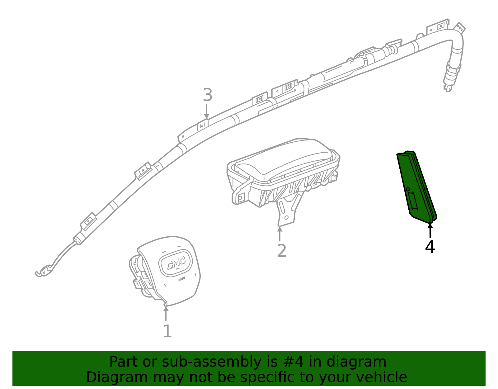 Driver Seat Outboard Seat Back Airbag - GM (84396838)