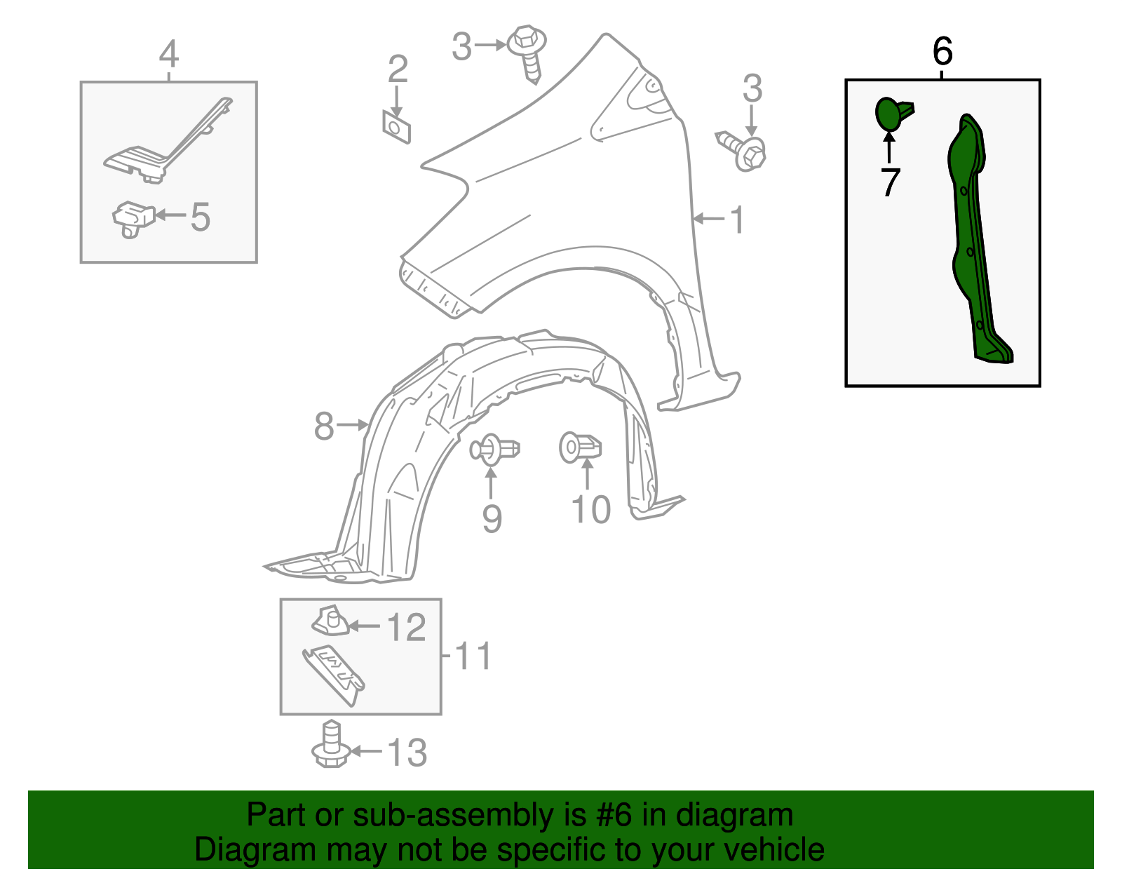 Fender Filler Panel - Toyota (53827-52150)